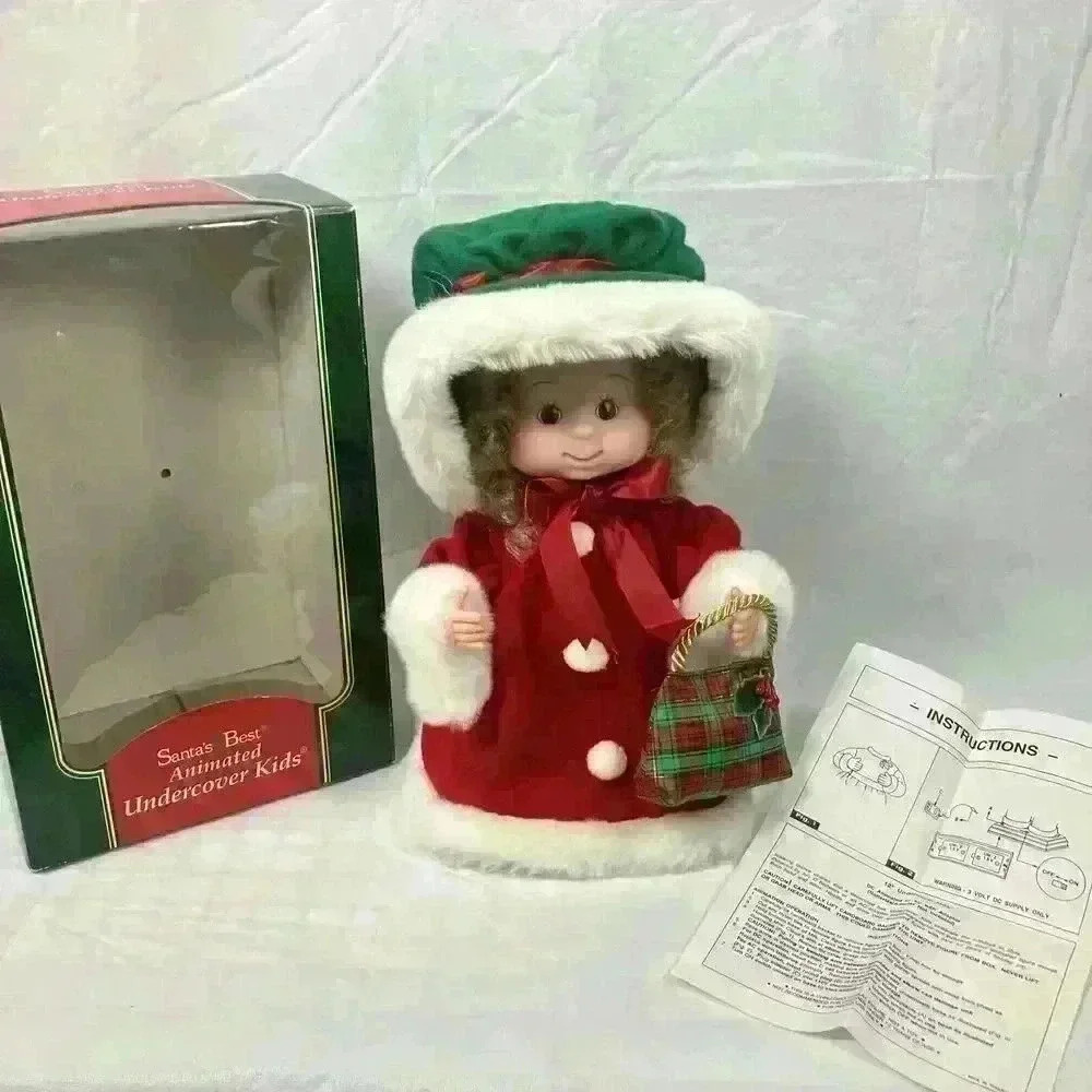 Santa's Best Animated Under Cover Kids‎ 13.5”Brittany Doll Vintage 1994 Works